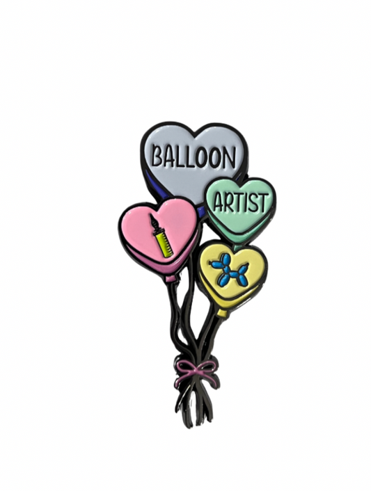 BALLOON ARTIST  3 HEARTS  PIN