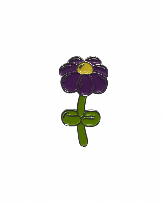 PURPLE FLOWER PIN