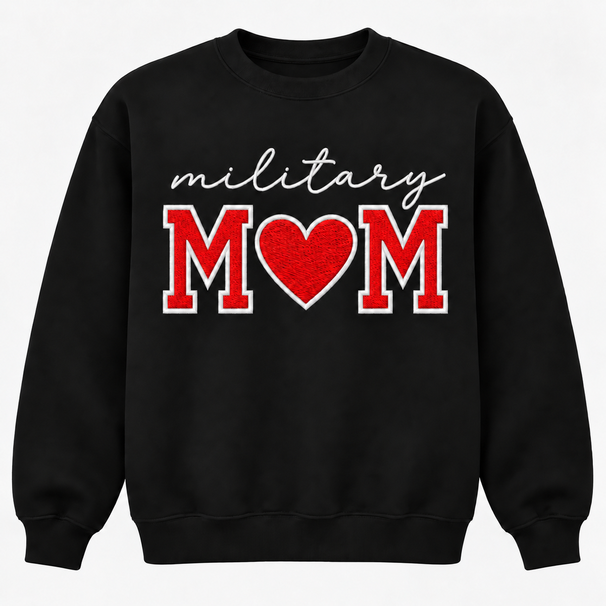 MILITARY MOM APPLIQUE EMBROIDERED