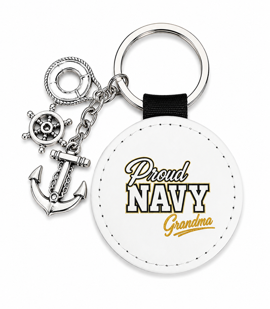 Navy GRANDMA keychain