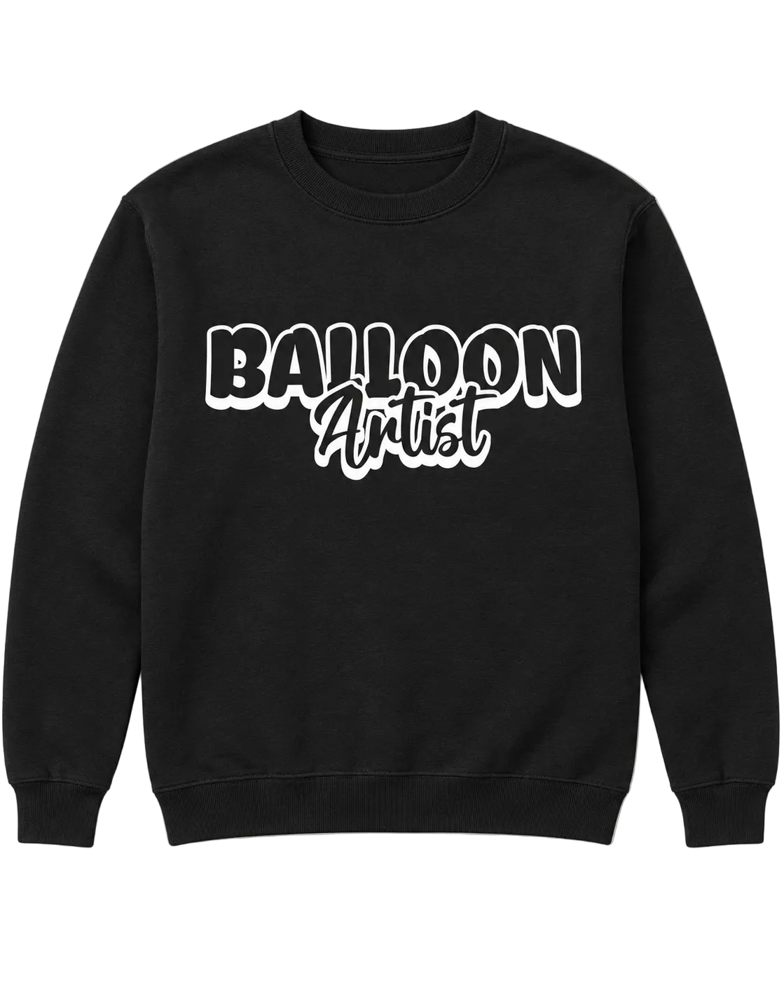 BALLOON ARTIST CREWNECK SWEATSHIRT - CLEAR LETTERS