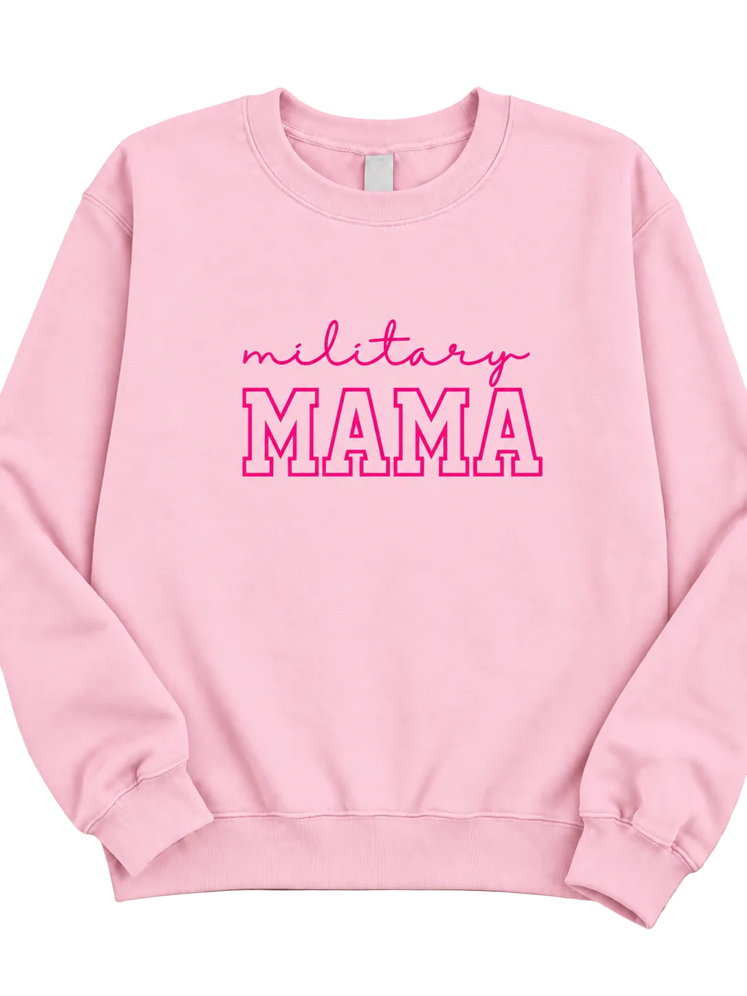 MILITARY MAMA CREWNECK SWEATSHIRT EMBROIDERED
