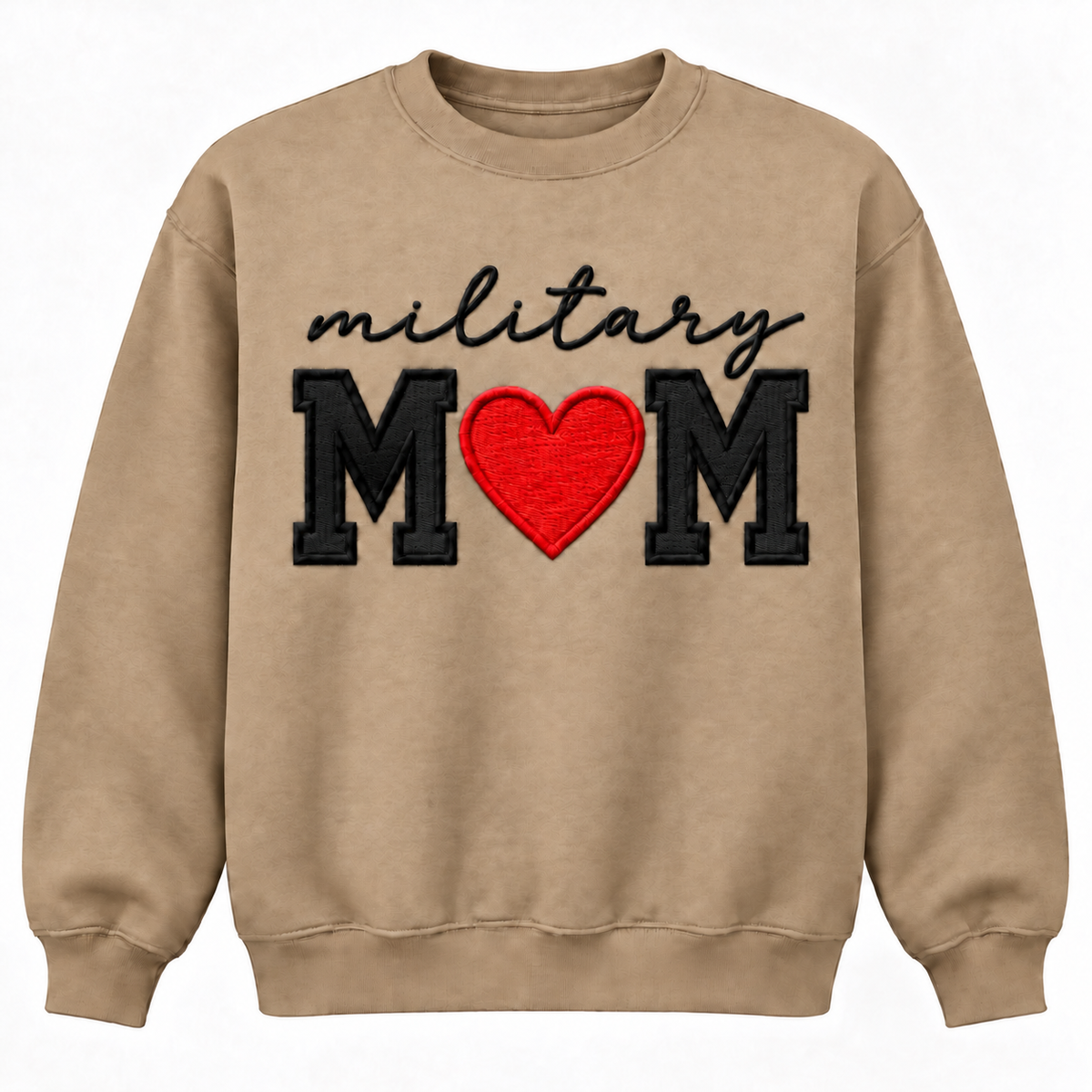 MILITARY MOM APPLIQUE EMBROIDERED