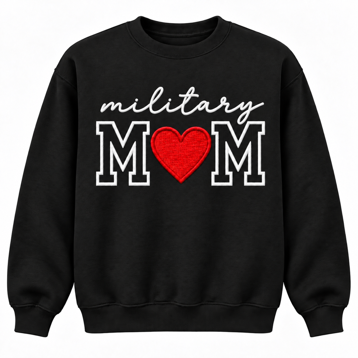 MILITARY MOM APPLIQUE EMBROIDERED