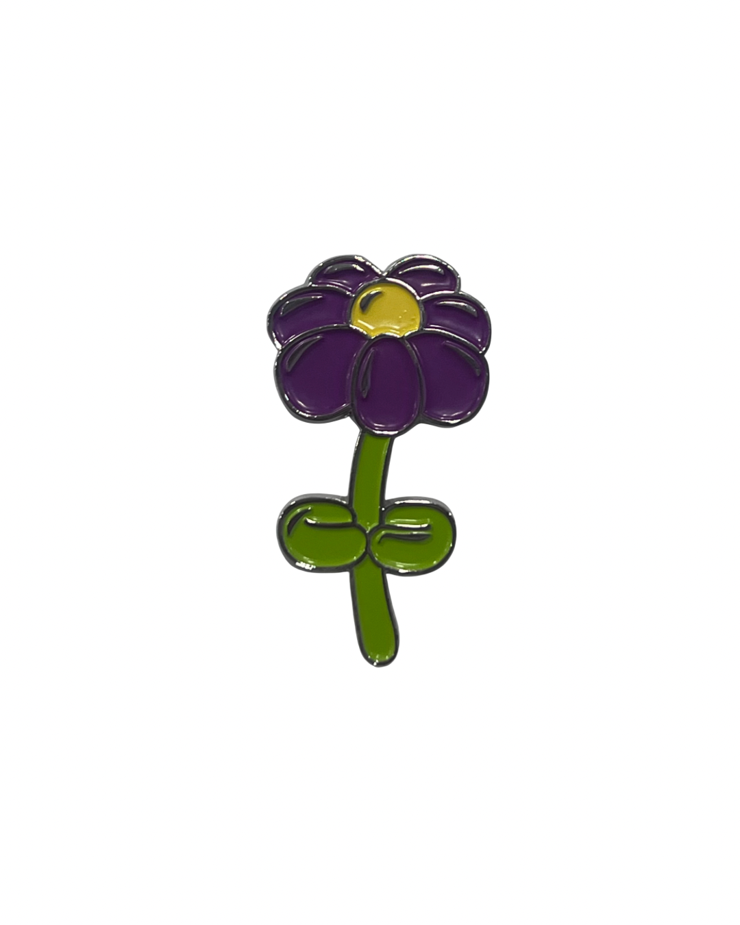 PURPLE FLOWER PIN