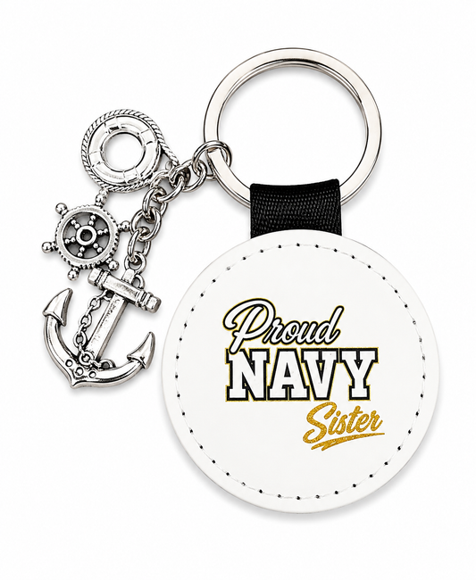 Navy SISTER key chain