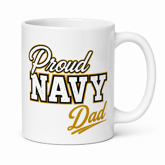 Proud Navy DAD coffee mug