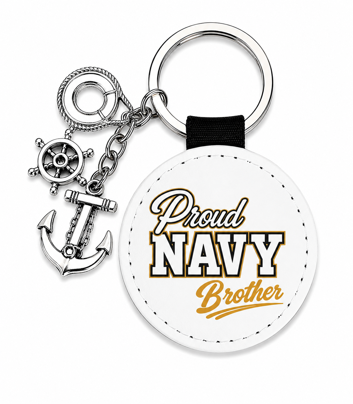 Navy BROTHER Keychain
