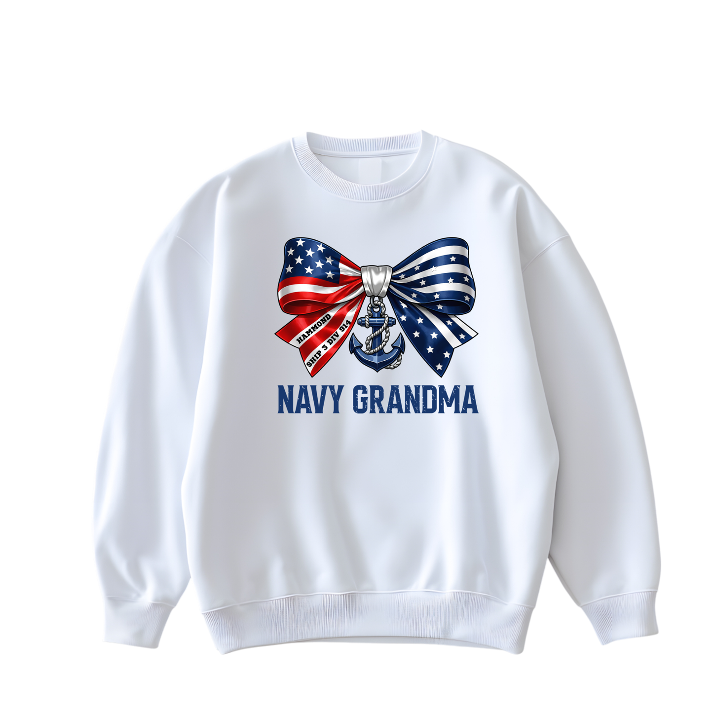 Navy GRANDMA Bow