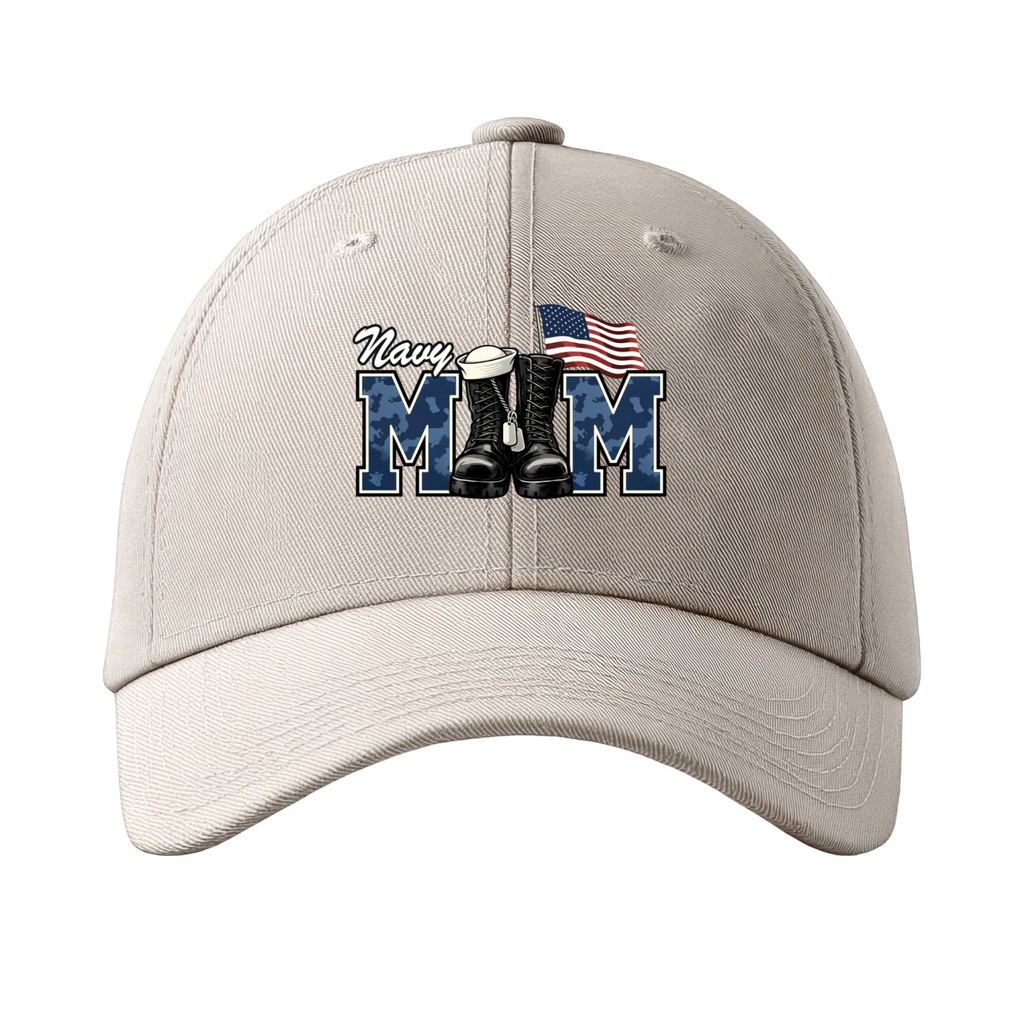Navy MOM Boots Cap
