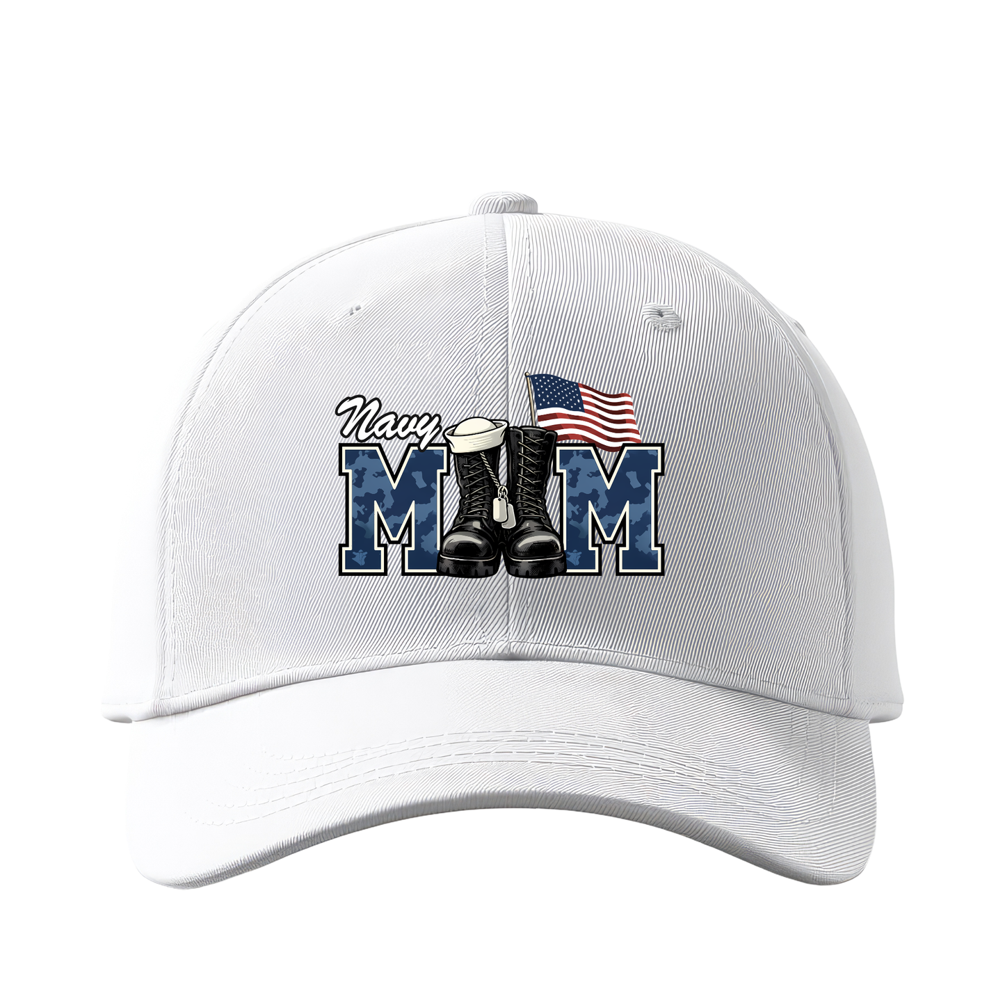 Navy MOM Boots Cap