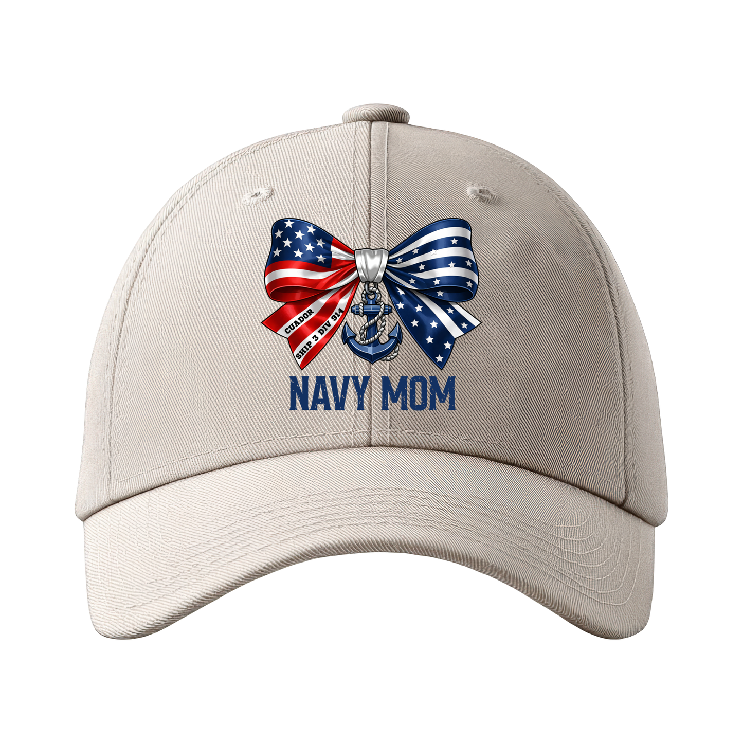 Navy MOM Bow Cap
