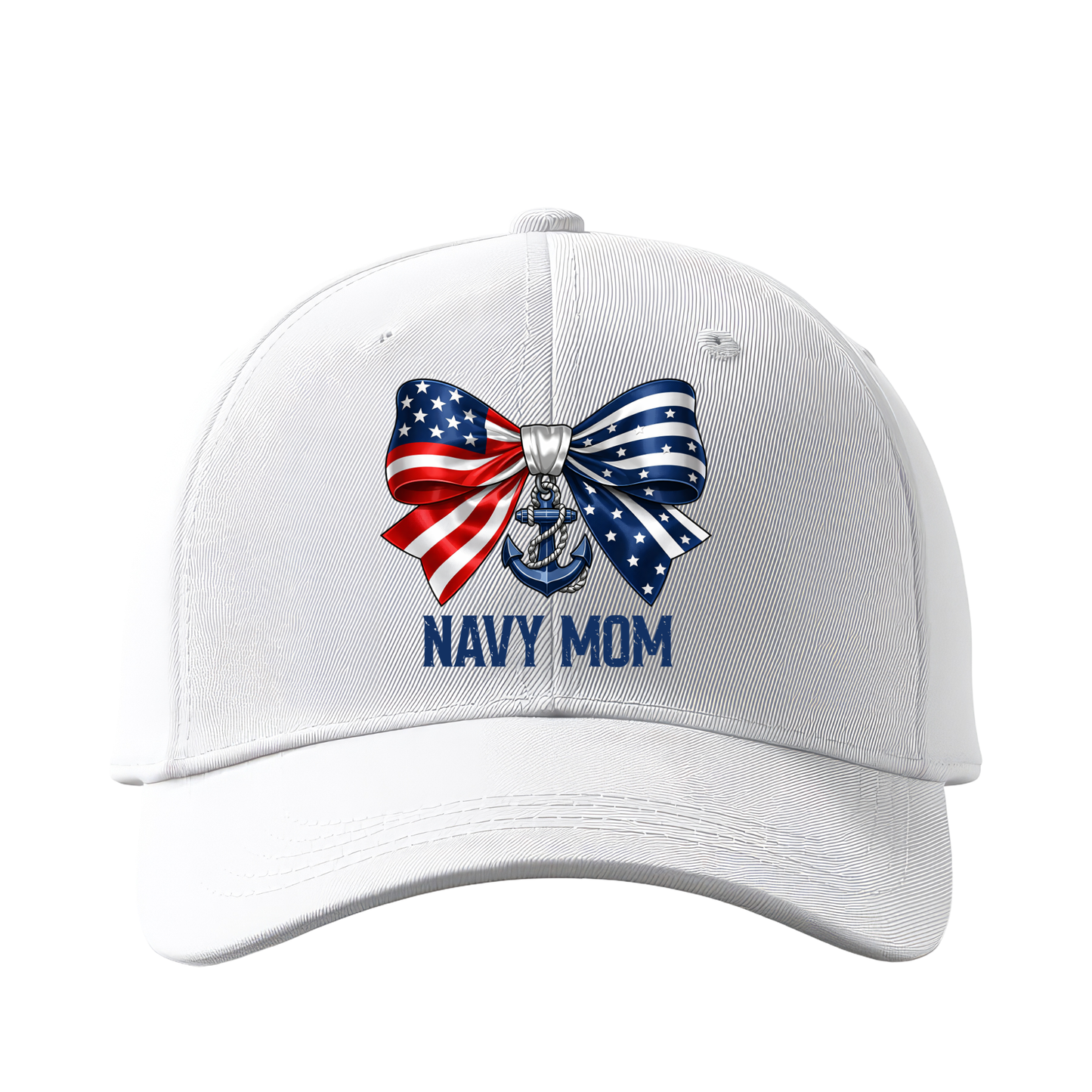 Navy MOM Bow Cap
